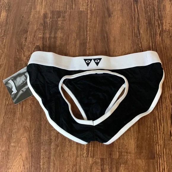 Katy Weber Jock Briefs Underwear Black & White  Pima Cotton X-Small. New - Picture 2 of 7